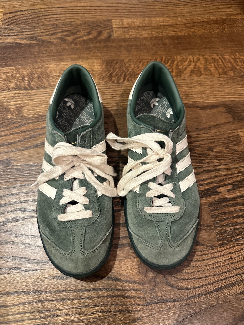 Green Suede Adidas Hamburg Sneakers